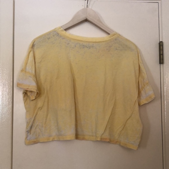 Mouchette pale yellow crop tee - Picture 2 of 2